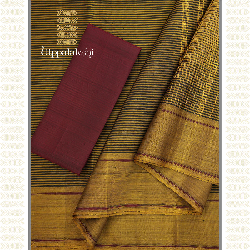 GANGA JAMUNA VAZHAPOO SOUTH SAREE -AN UTPPALAKSHI HANDWOVEN KANCHIPURAM SILK SAREE