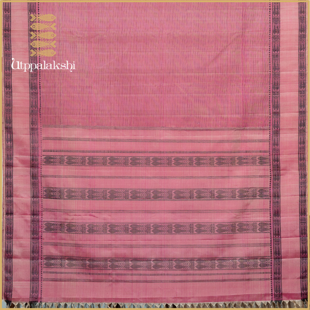 PINK SILK MEEN PETT SAREE -AN UTPPALAKSHI HANDWOVEN KANCHIPURAM SILK SAREE