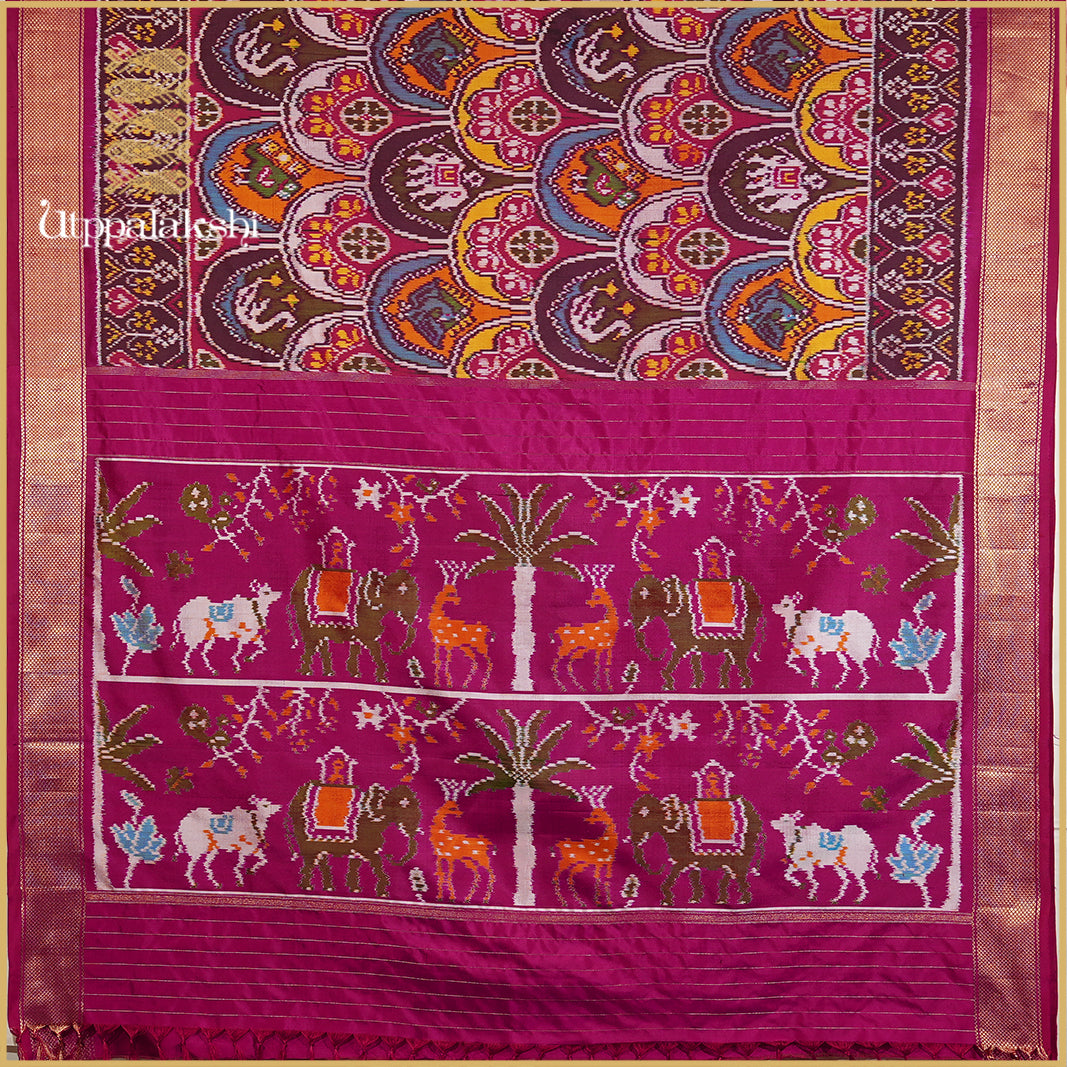 RED COLOUR SAREE-AN UTPPALAKSHI HANDWOVEN PATHAN PATOLA