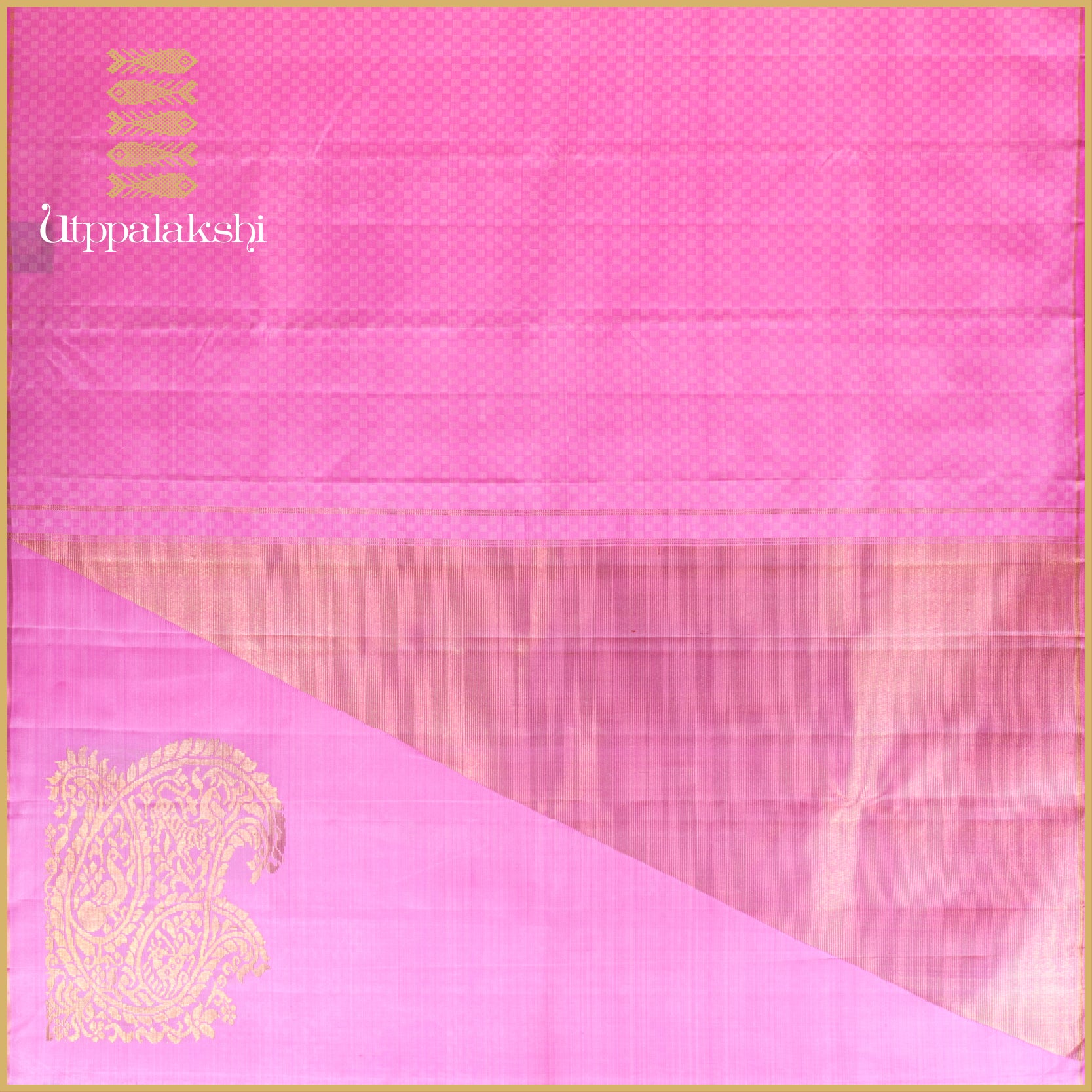 PAI MADI IN BABY/LOTUS PINK WITH NADA PALLU & MANGO MOTIF - AN UTPPALAKSHI HANDWOVEN KANJIVARAM SILK SAREE (Copy)