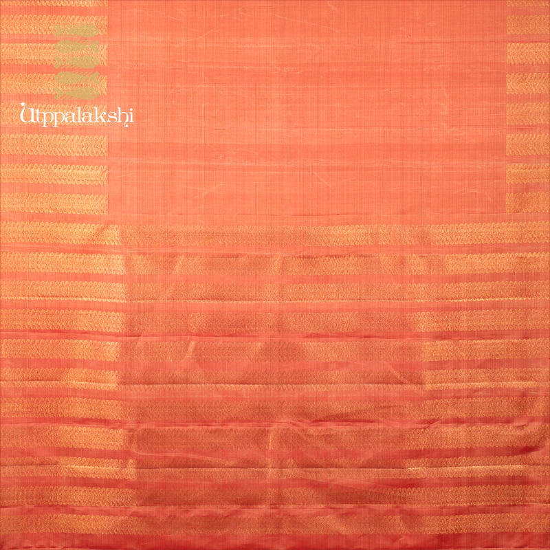 UTPPALAKSHI HANDWOVEN KANJIVARAM SILK SAREE PEACH