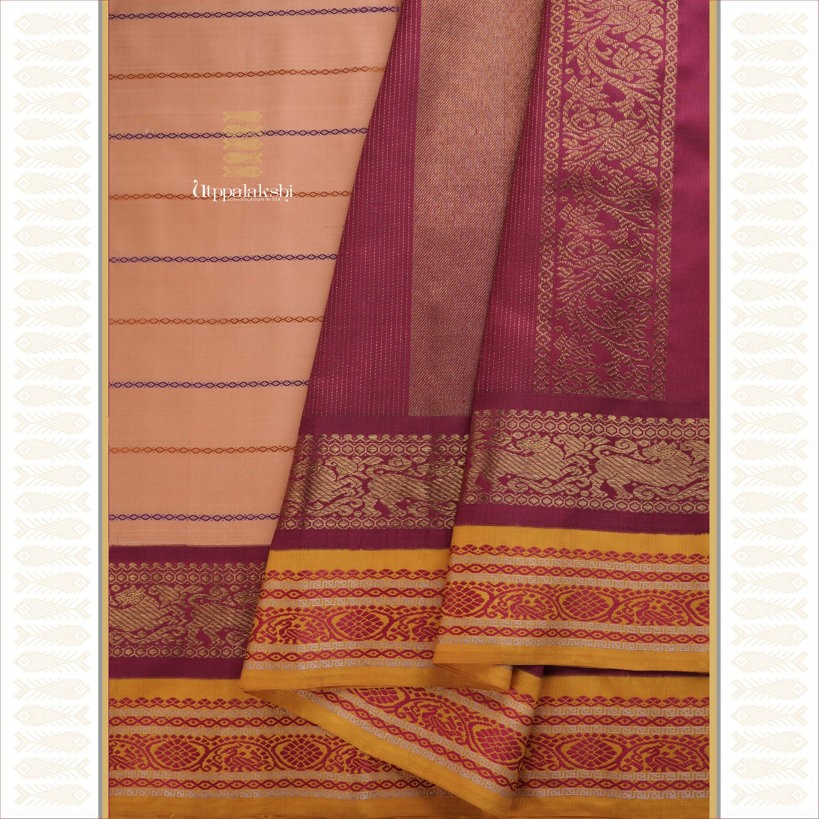 A Master Weaver’s Creation - Classic of Contrast, Woven the Kanchipuram Way