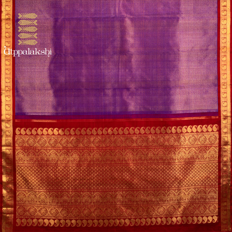 PURPLE ARAKKU MANGO || BRIDAL SAREE || UTPPALAKSHI HANDWOVEN KANJIVARAM SILK