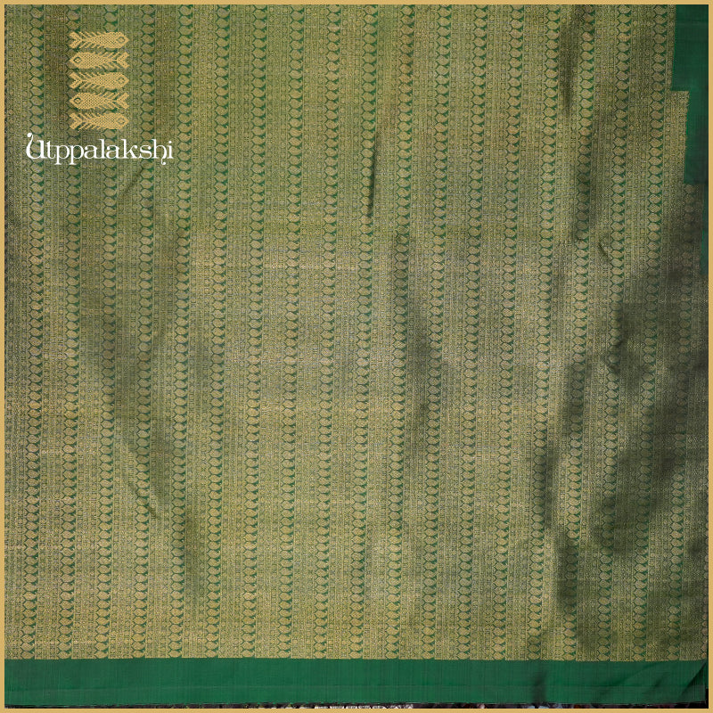 GREEN AIRLINE MANGO JARI SAREE -AN UTPPALAKSHI HANDWOVEN KANCHIPURAM SILK SAREE
