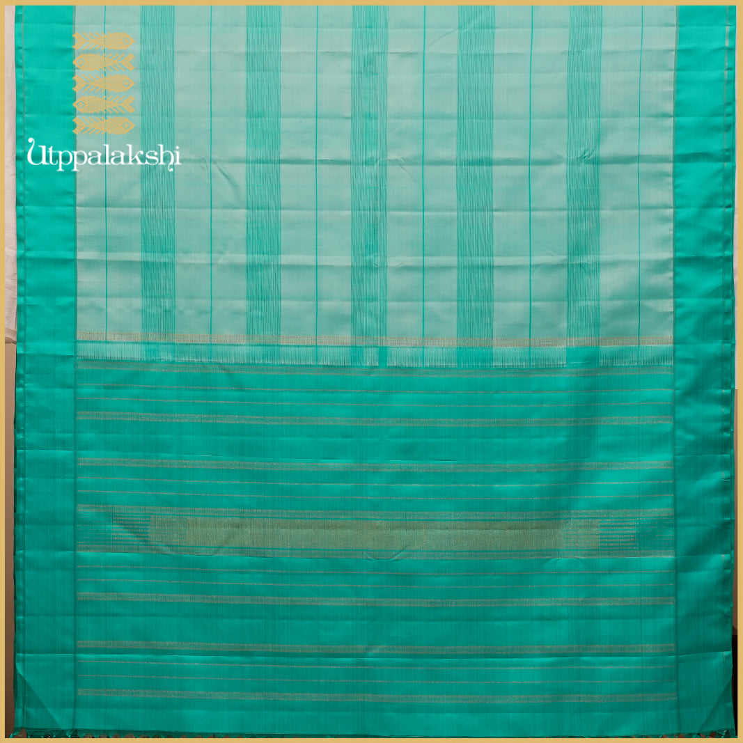 REXONA COLOUR SAREE WITH HORIZONTAL LINES _ AN UTPPALAKSHI HANDWOVEN KANCHIPURAM SILK SAREE