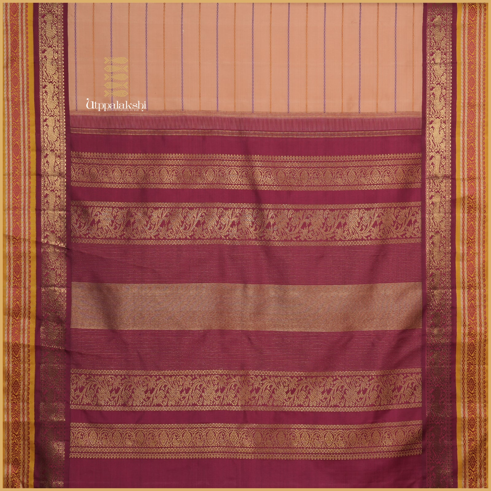 A Master Weaver’s Creation - Classic of Contrast, Woven the Kanchipuram Way