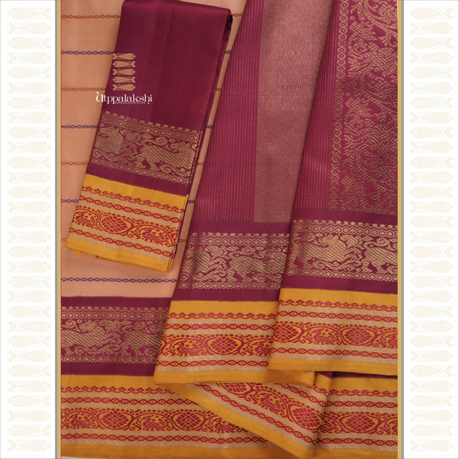 A Master Weaver’s Creation - Classic of Contrast, Woven the Kanchipuram Way