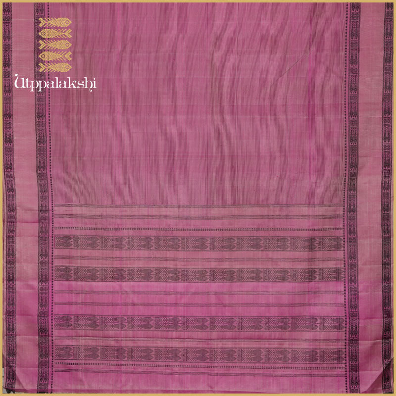 PINK MEEN PETT SAREE -AN UTPPALAKSHI HANDWOVEN KANCHIPURAM SILK SAREE