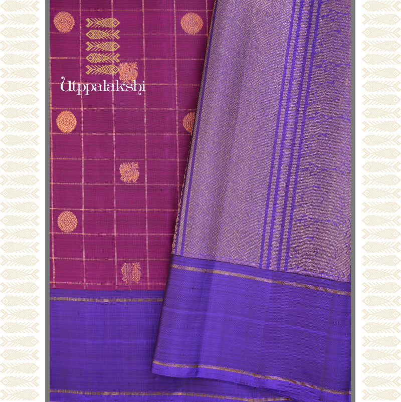 Woven on the sacred looms of Kanchipuram Silk Saree