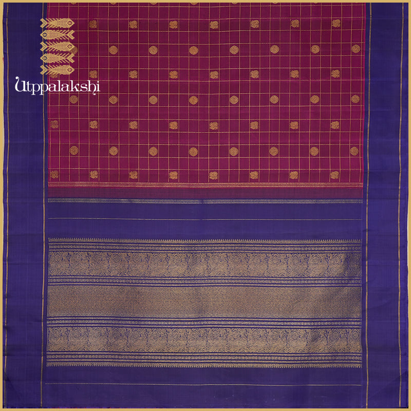 Woven on the sacred looms of Kanchipuram Silk Saree