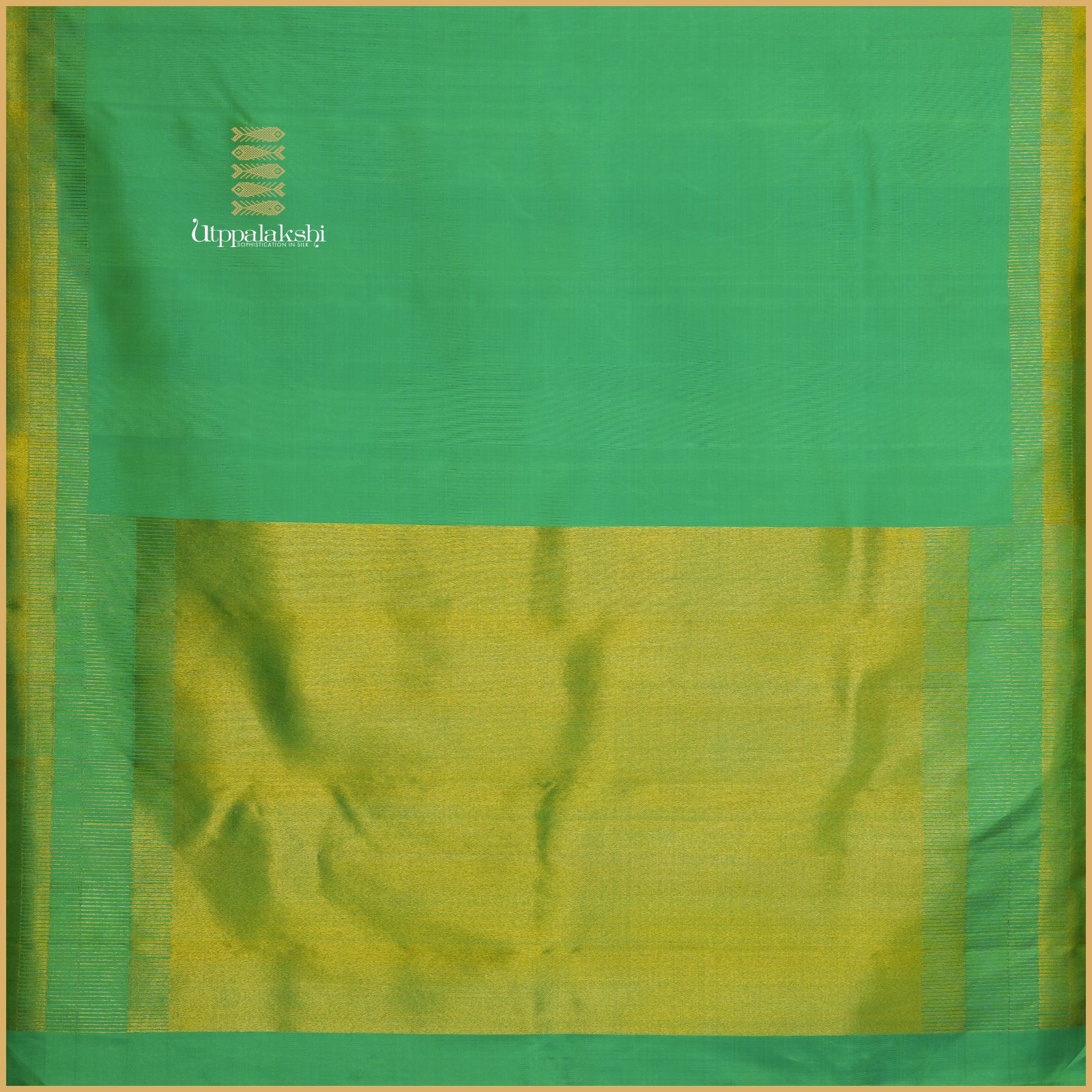 SEEPU RAKKU : QUIET ELEGANCE IN SEA GREEN - AN UTPPALAKSHI HANDWOVEN KANCHIPURAM SILK