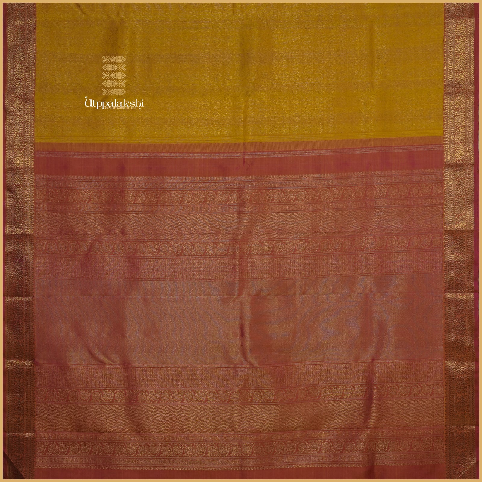 A Golden Hymn in Silk | Deep Yellow Ettu-Kol Kanchipuram Saree